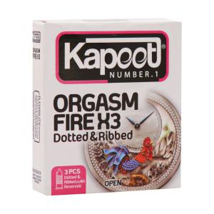 کاندوم ارگاسم سه برابر حرارتی Orgasm Fire X3 کاپوت