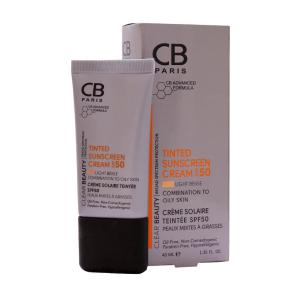 کرم ضد آفتاب پوست چرب و مختلط سی بی پاریس (SPF 50) بژ روشن