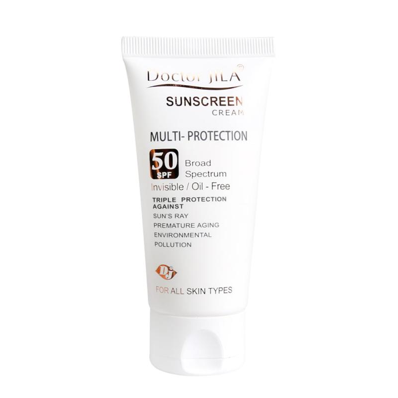 کرم ضد آفتاب مولتی پروتکشن SPF50 دکتر ژیلا بی رنگ
