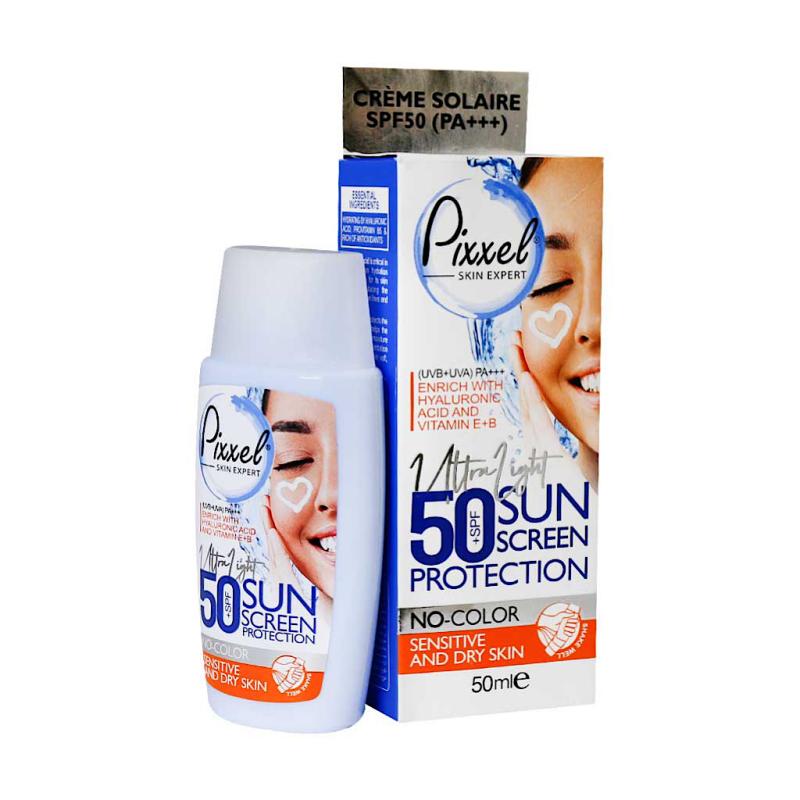 کرم ضد آفتاب پیکسل پوست خشک و حساس 50 میلی لیتر SPF50 بدون رنگ