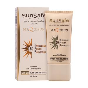 کرم ضدآفتاب رنگی سان سیف مدل Maquisun حجم 40 میلی لیتر (بژ رز گلد)