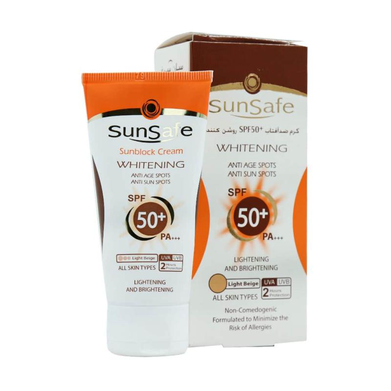 کرم ضد آفتاب روشن کننده کرم پودری SPF50 سان سیف