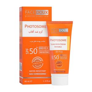 کرم ضد آفتاب فوتوزوم SPF50 فیس دوکس بی رنگ حجم 40 میلی لیتر