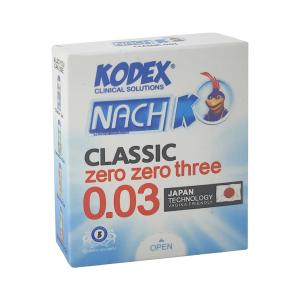کاندوم فوق العاده نازک 30 میکرون کدکس بسته 3 عددی